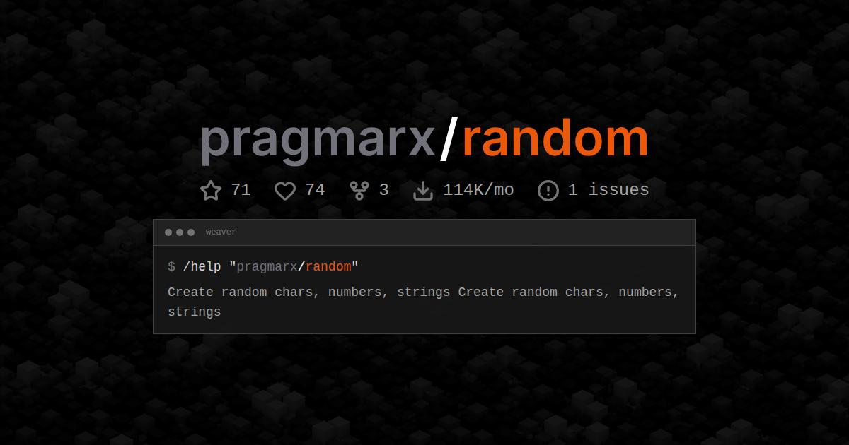 pragmarx/random
