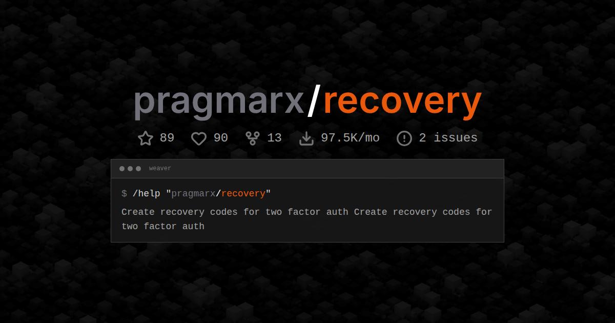 pragmarx/recovery