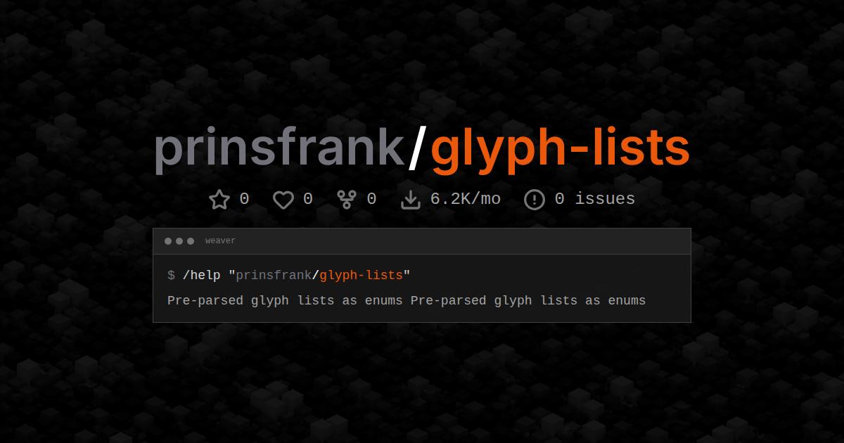 prinsfrank/glyph-lists