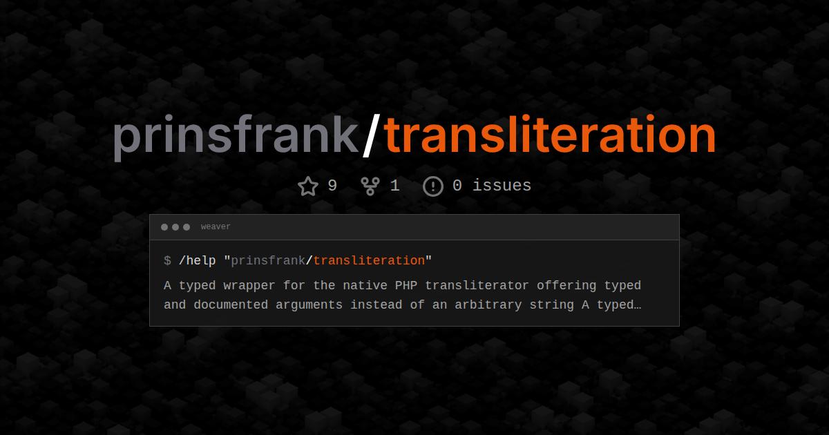 prinsfrank/transliteration