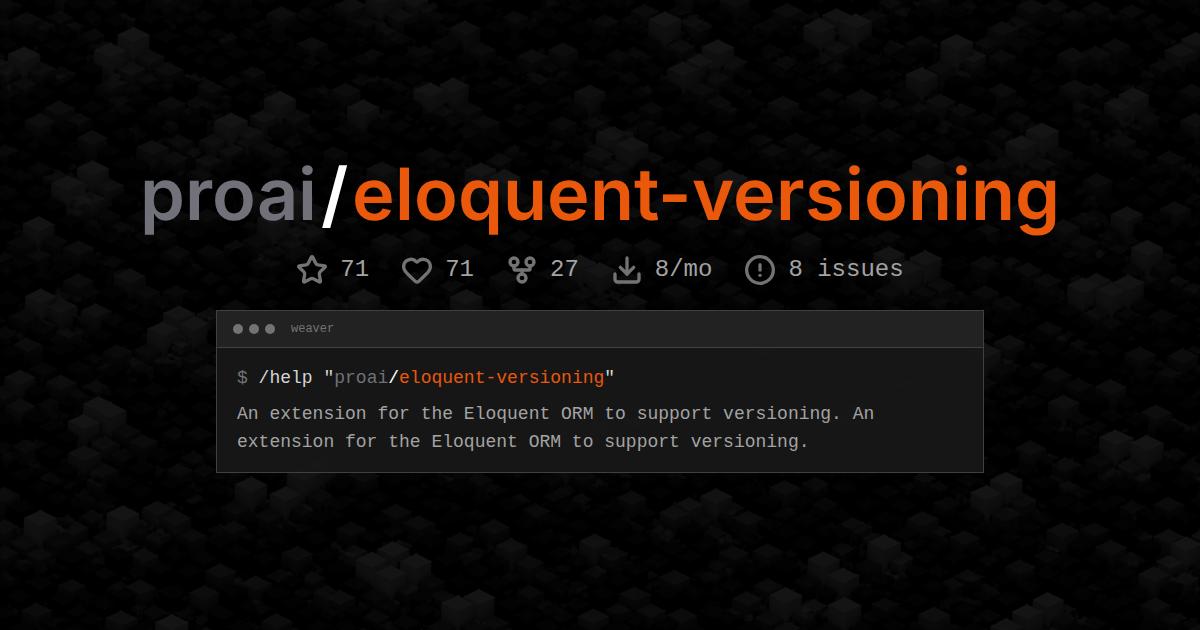 proai/eloquent-versioning