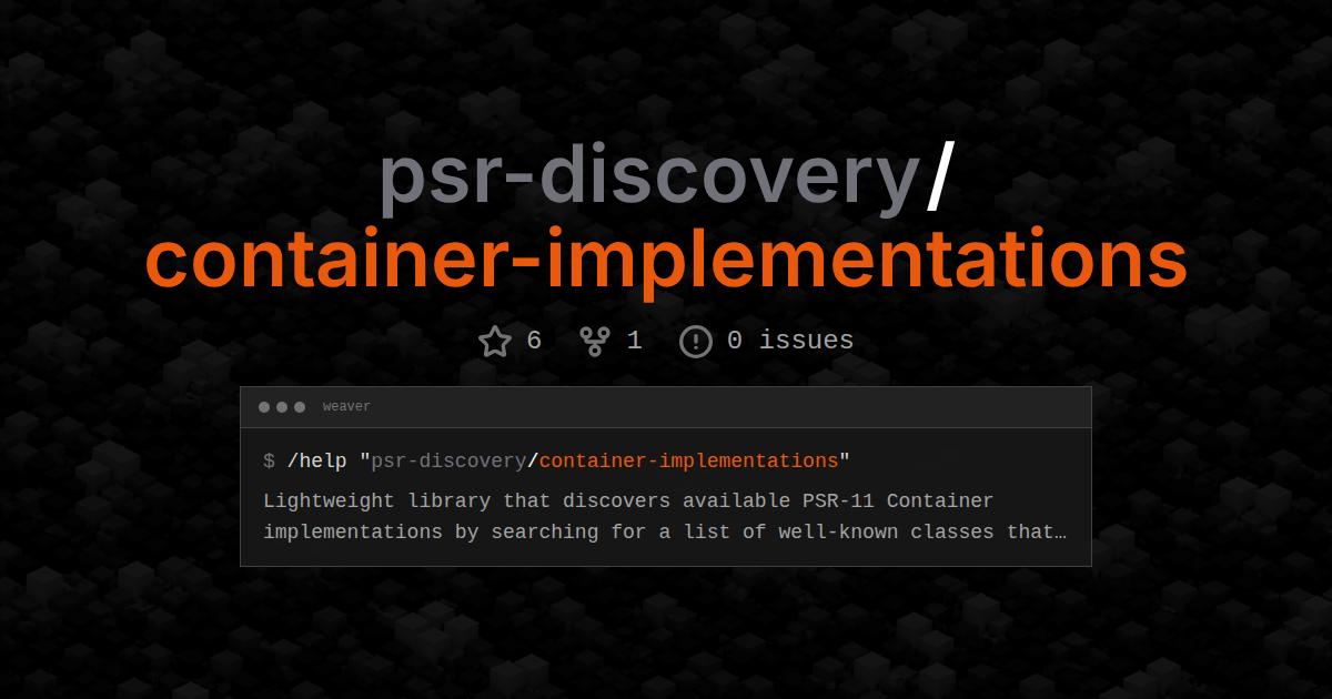 psr-discovery/container-implementations