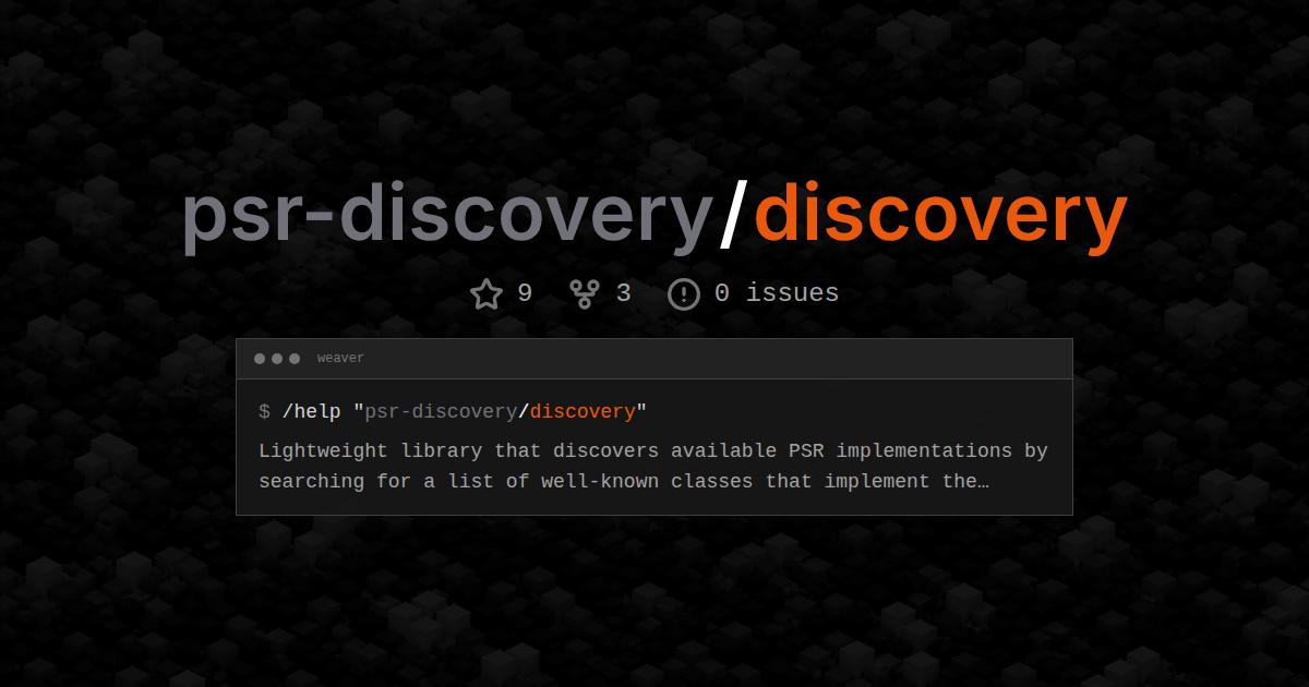 psr-discovery/discovery
