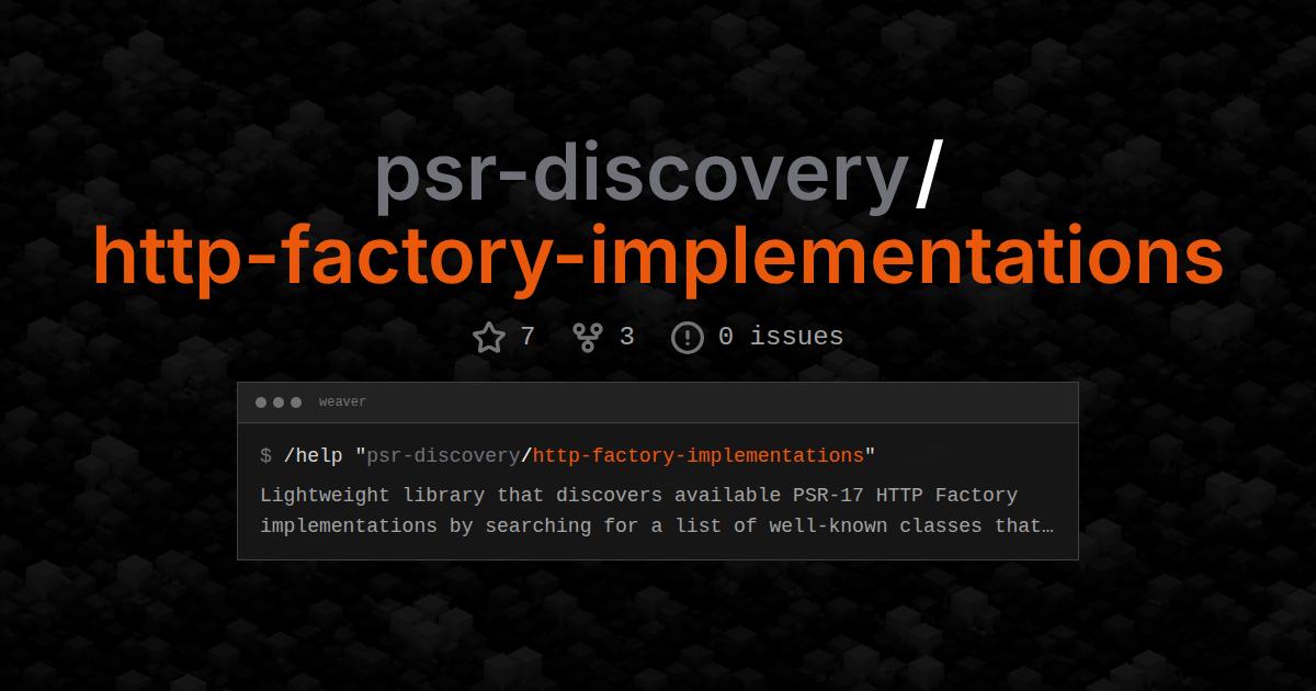 psr-discovery/http-factory-implementations