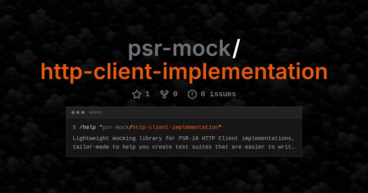 psr-mock/http-client-implementation