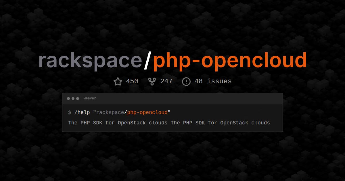 rackspace/php-opencloud