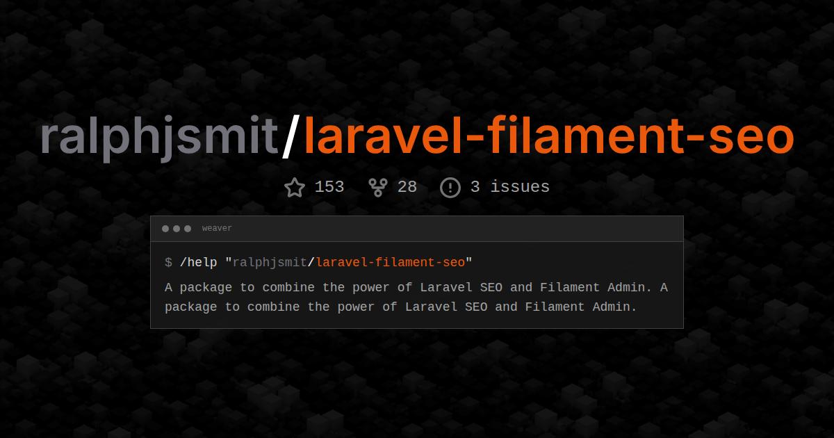 ralphjsmit/laravel-filament-seo