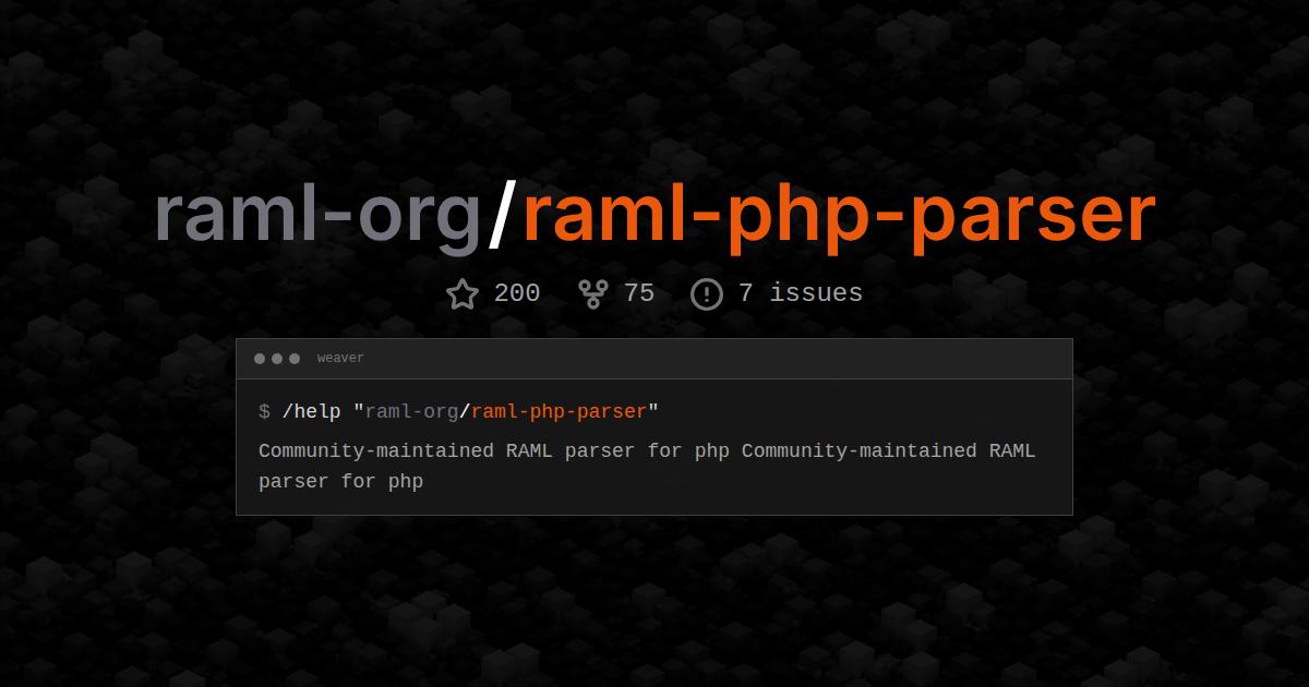 raml-org/raml-php-parser