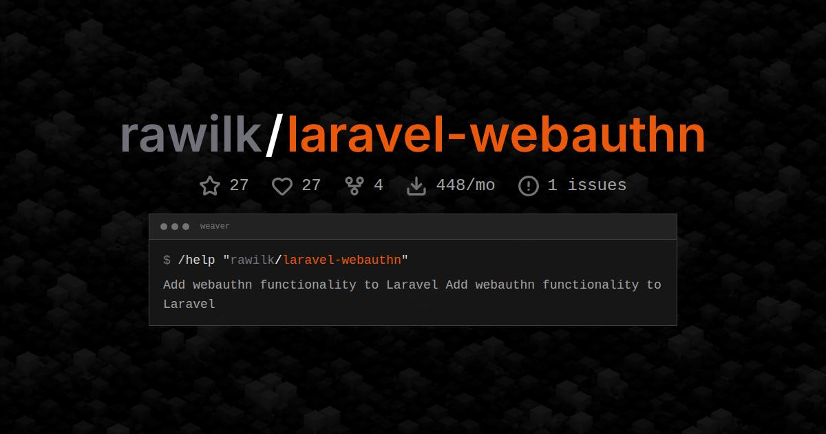 rawilk/laravel-webauthn
