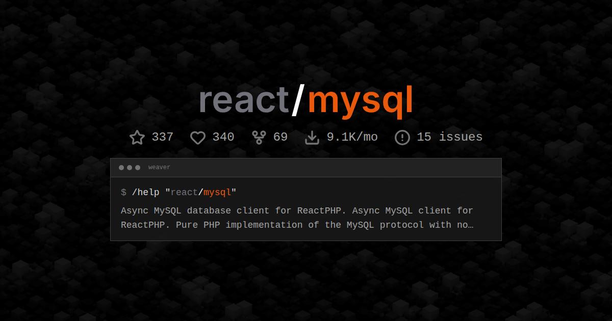 react/mysql