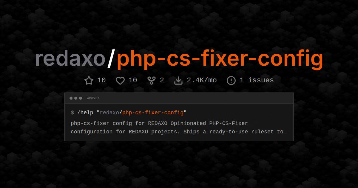 redaxo/php-cs-fixer-config