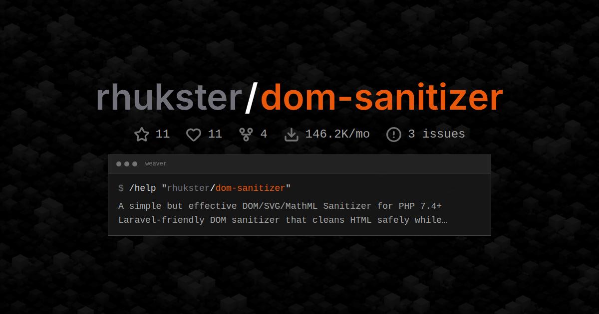 rhukster/dom-sanitizer