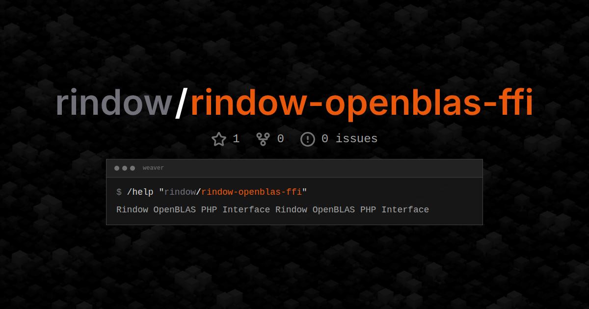 rindow/rindow-openblas-ffi