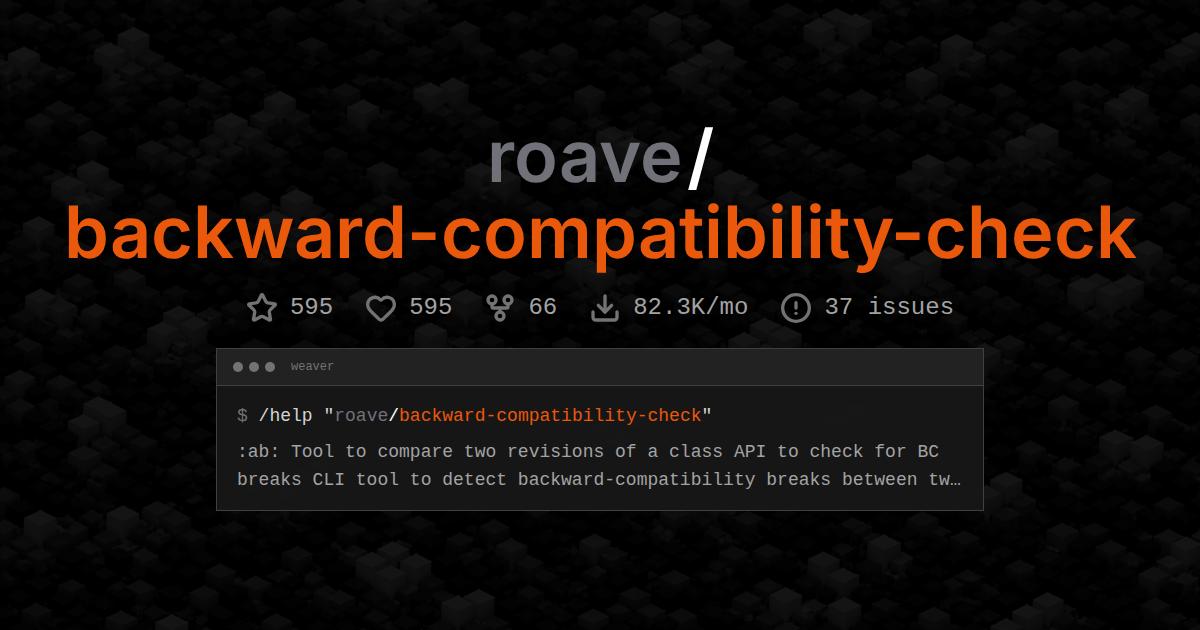 roave/backward-compatibility-check