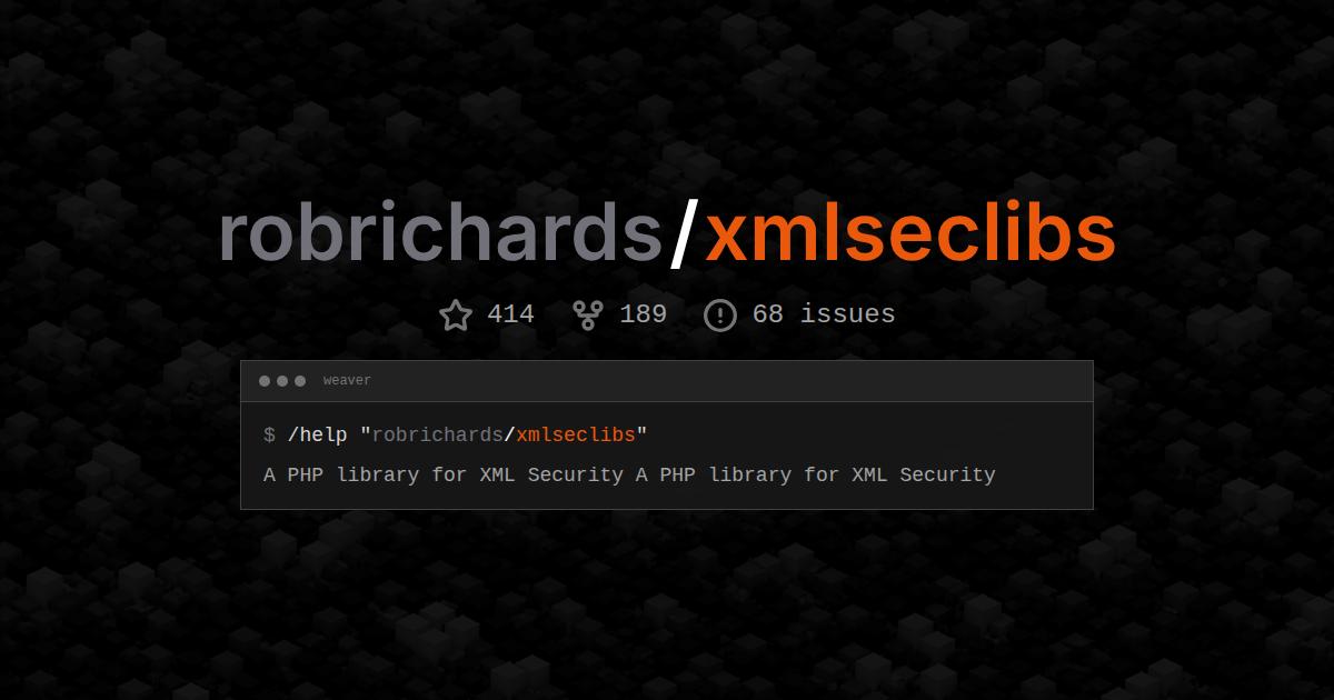 robrichards/xmlseclibs