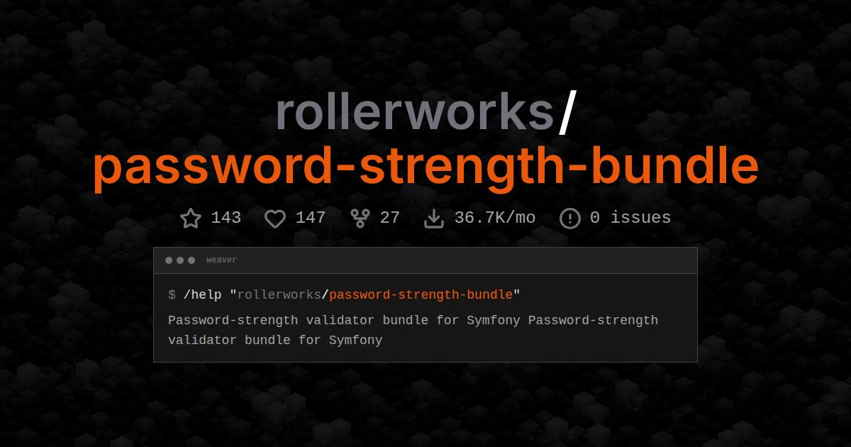 rollerworks/password-strength-bundle