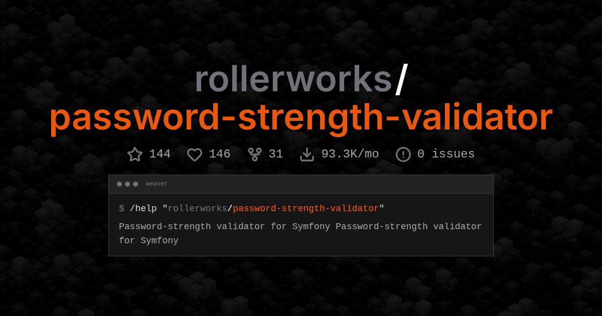 rollerworks/password-strength-validator