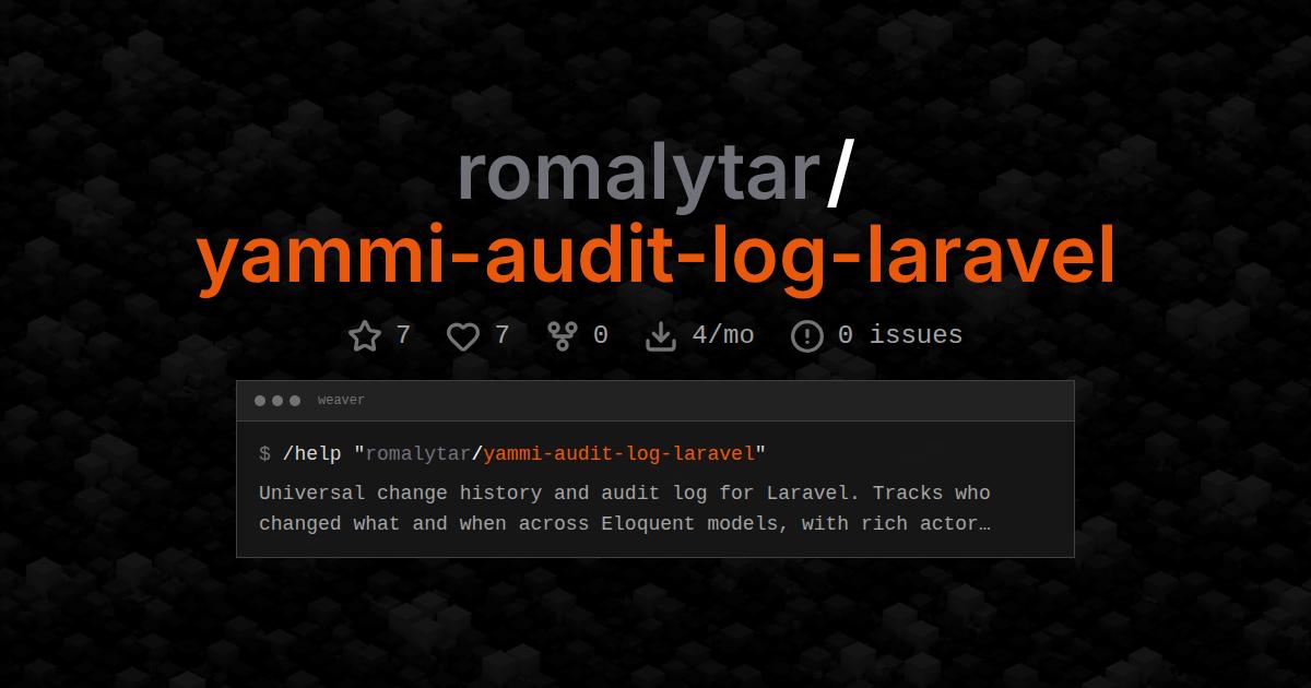 romalytar/yammi-audit-log-laravel