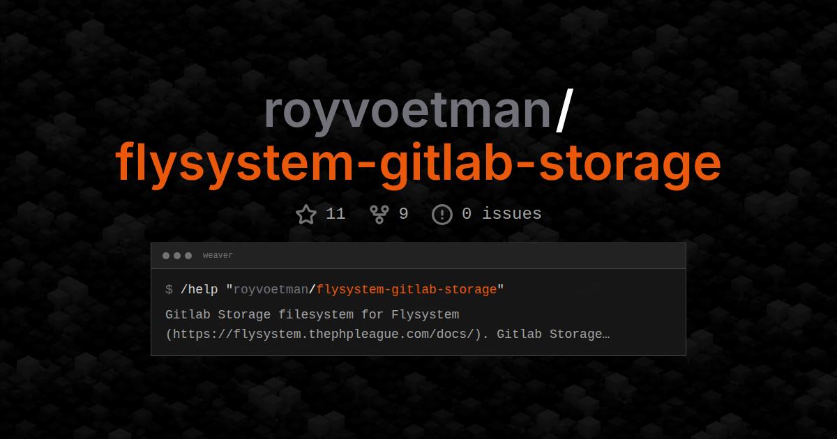 royvoetman/flysystem-gitlab-storage