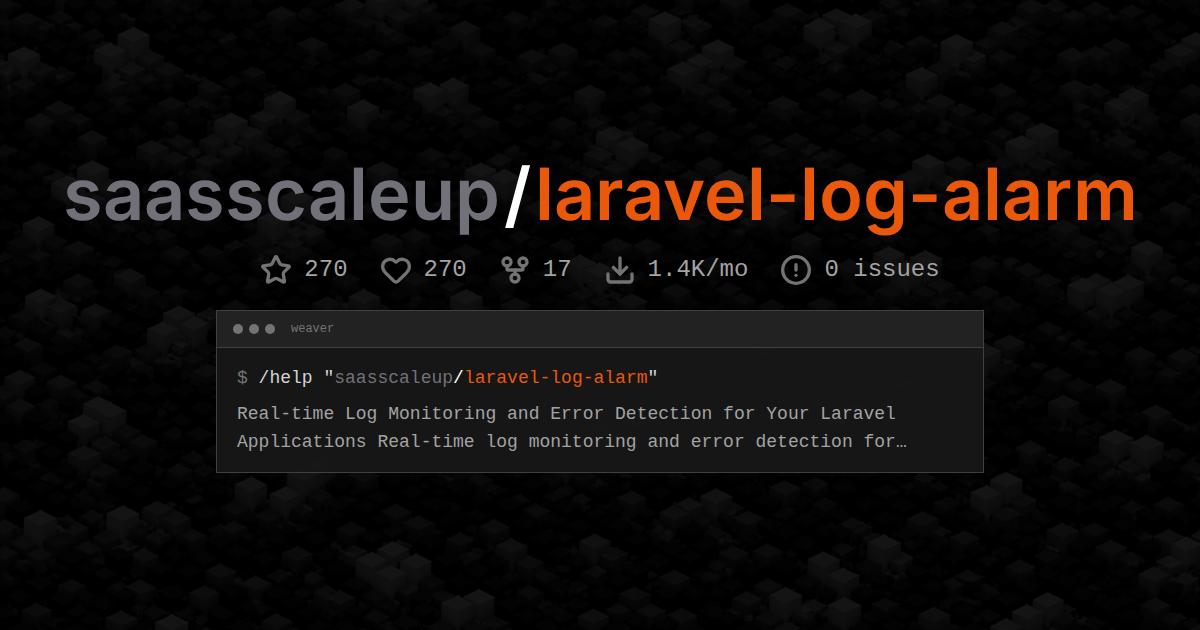 saasscaleup/laravel-log-alarm