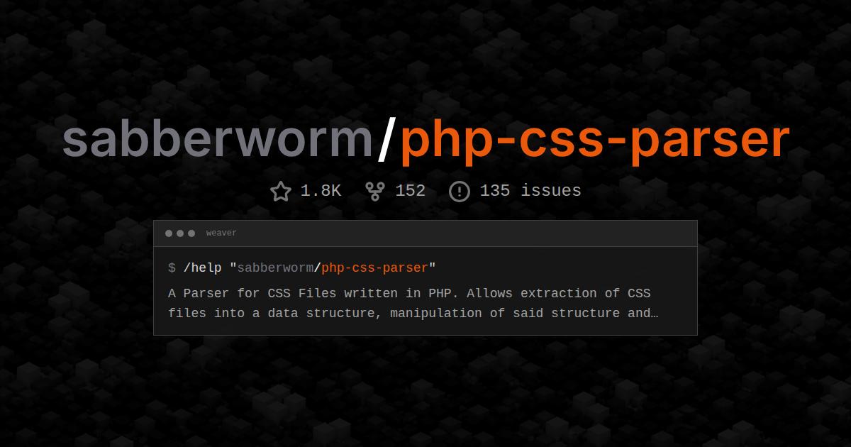 sabberworm/php-css-parser
