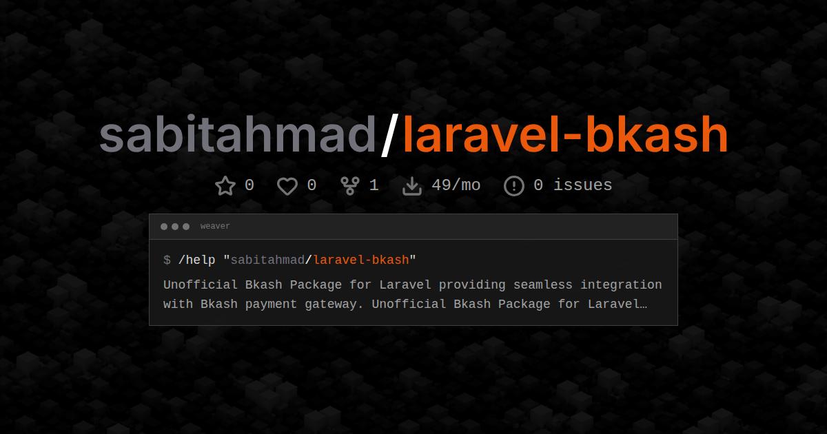 sabitahmad/laravel-bkash