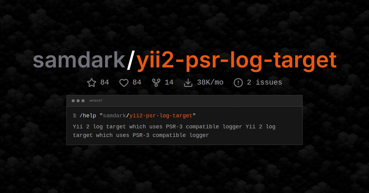 samdark/yii2-psr-log-target