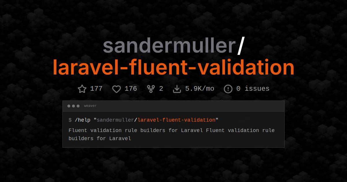 sandermuller/laravel-fluent-validation
