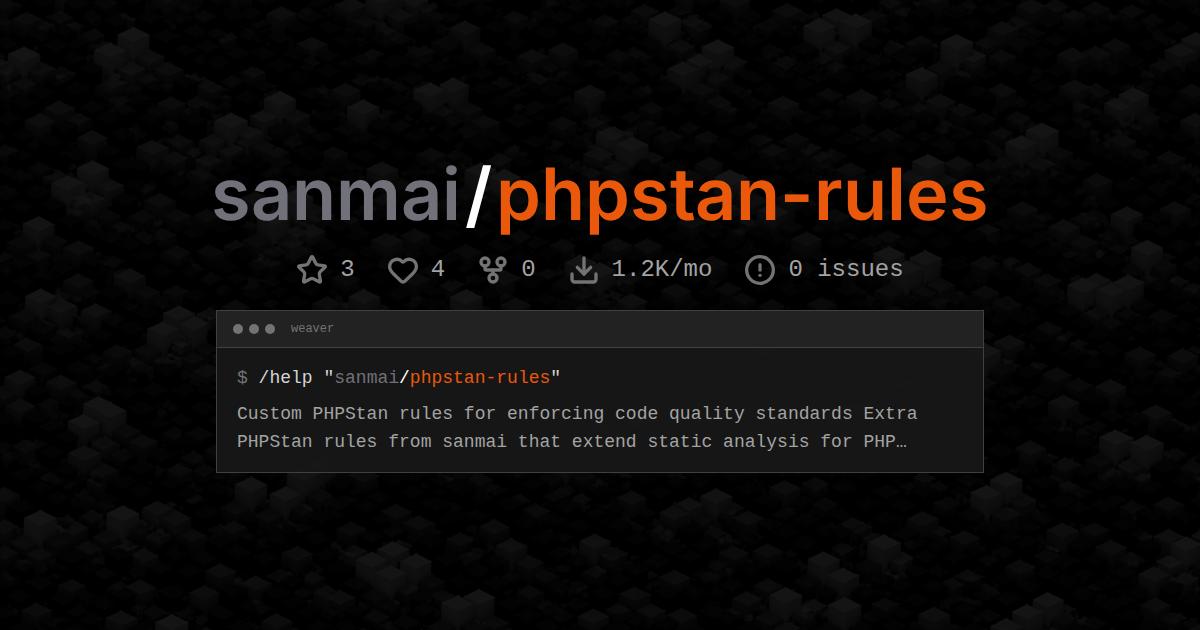 sanmai/phpstan-rules