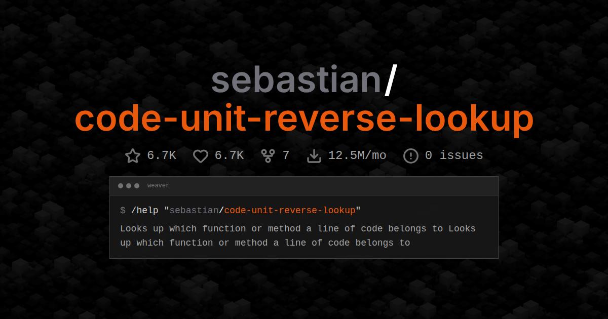 sebastian/code-unit-reverse-lookup