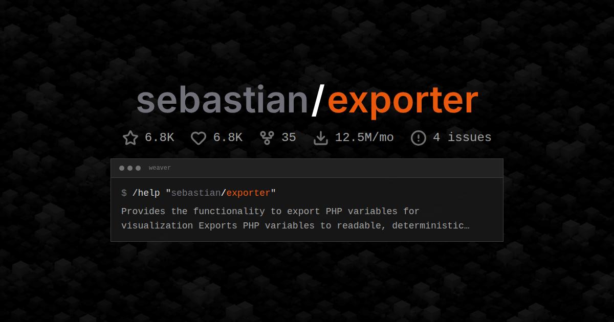 sebastian/exporter