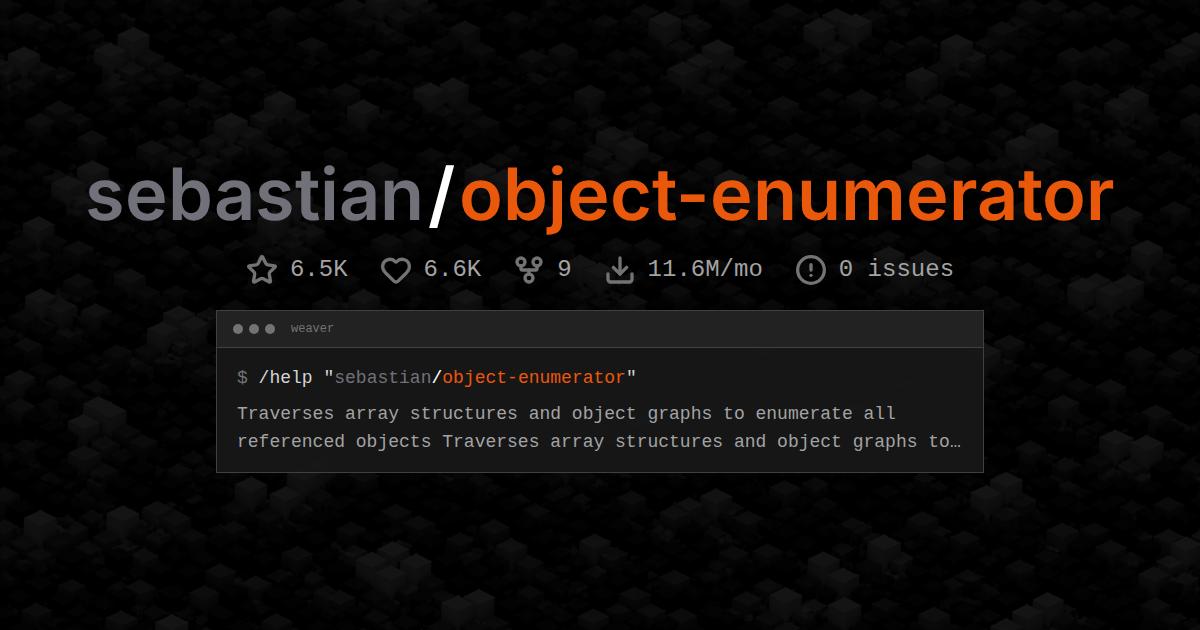 sebastian/object-enumerator