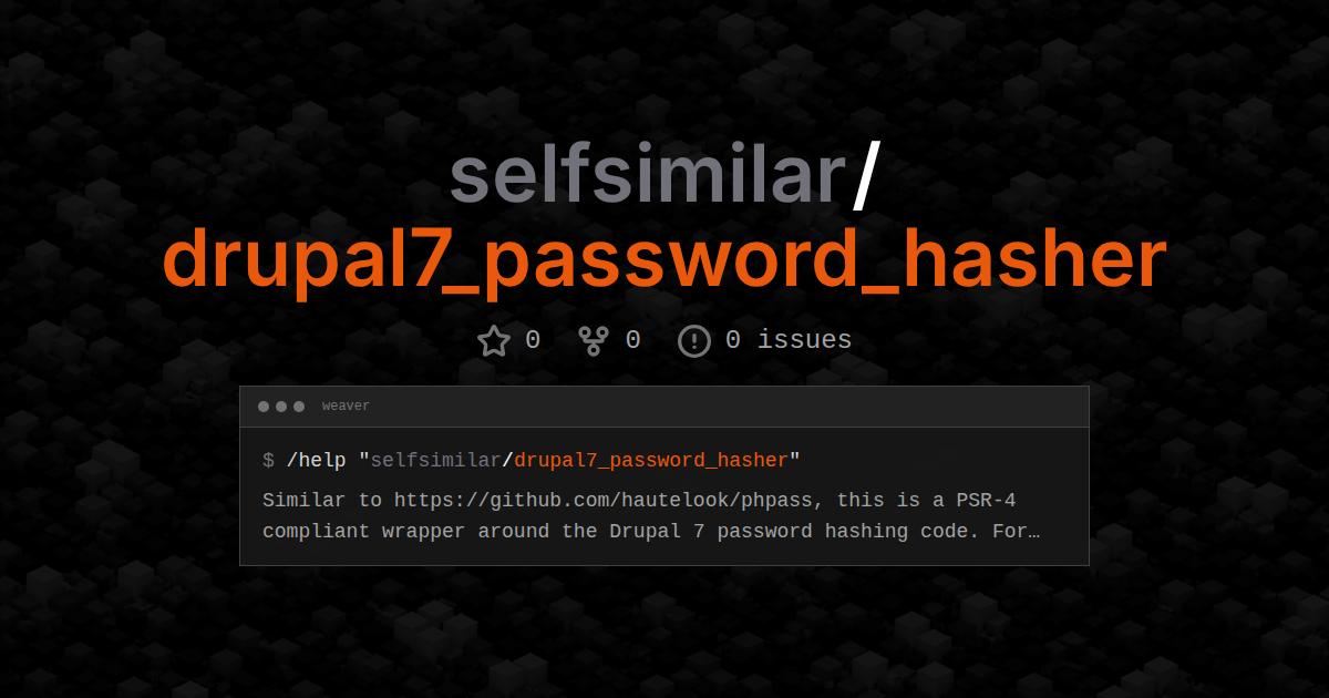 selfsimilar/drupal7_password_hasher
