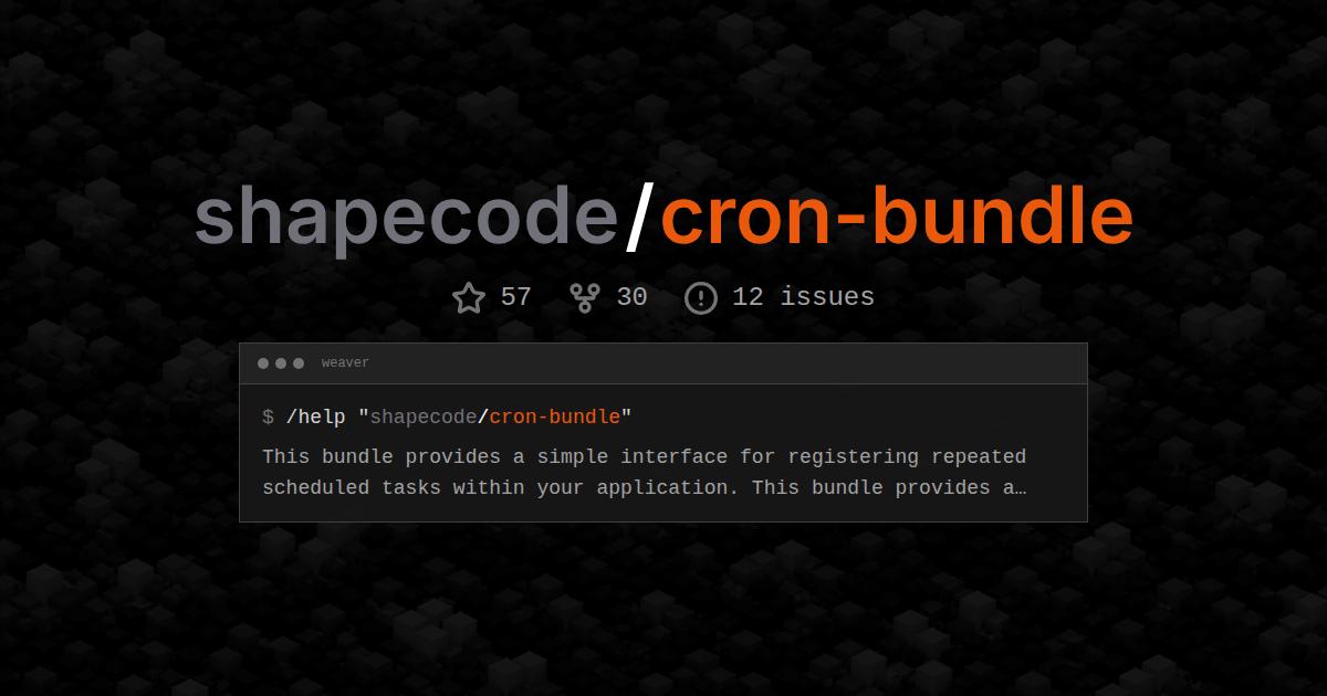 shapecode/cron-bundle