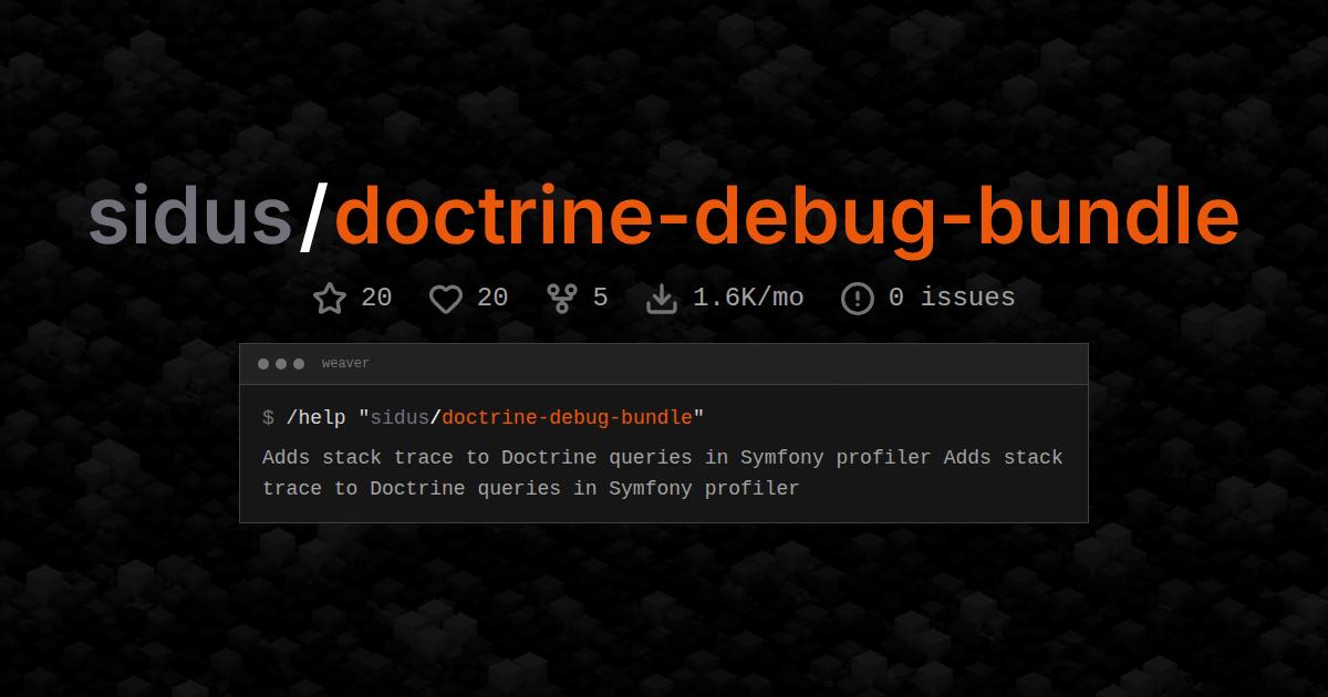 sidus/doctrine-debug-bundle