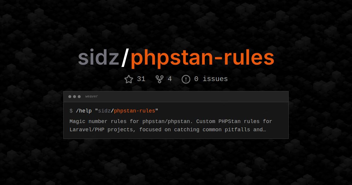 sidz/phpstan-rules