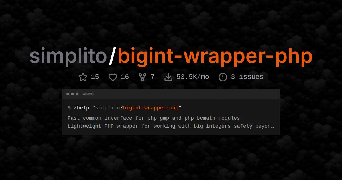 simplito/bigint-wrapper-php