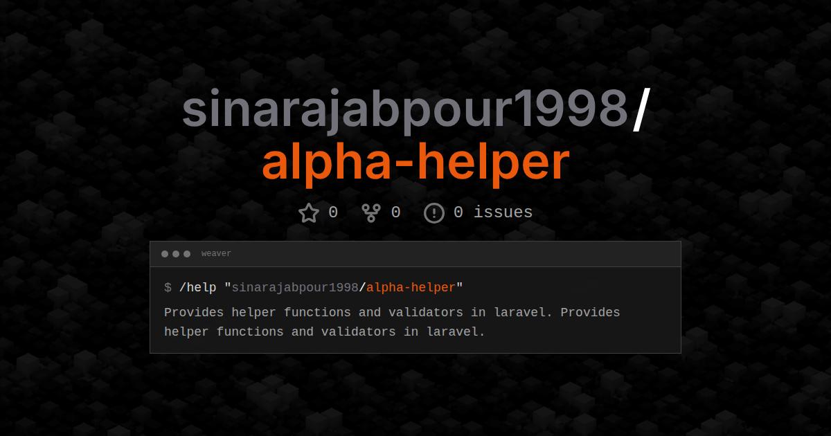 sinarajabpour1998/alpha-helper