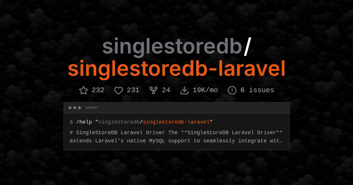 singlestoredb/singlestoredb-laravel