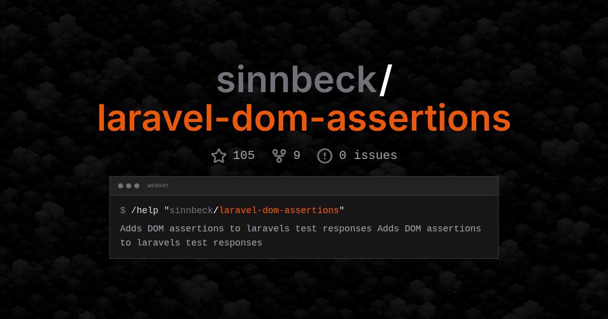 sinnbeck/laravel-dom-assertions