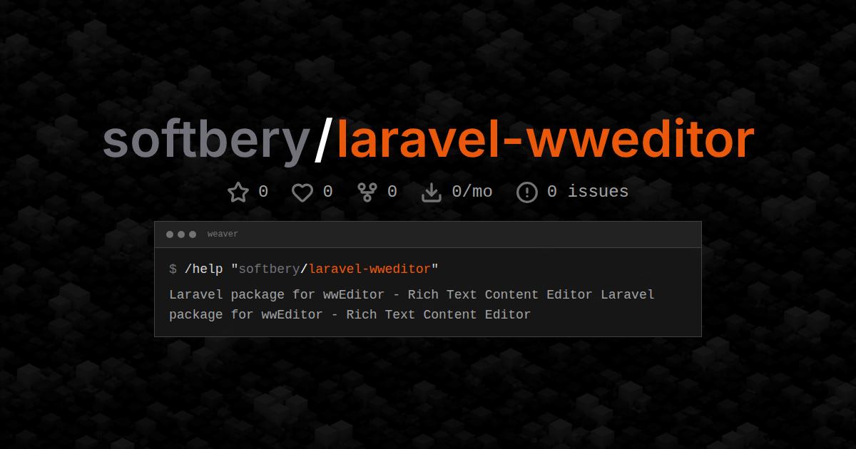 softbery/laravel-wweditor