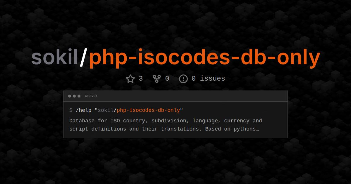 sokil/php-isocodes-db-only