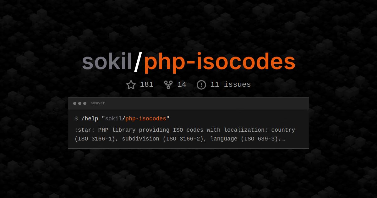 sokil/php-isocodes