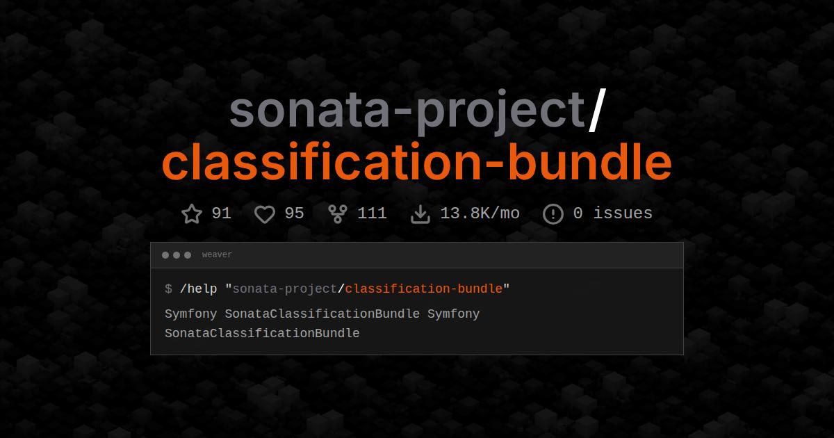 sonata-project/classification-bundle