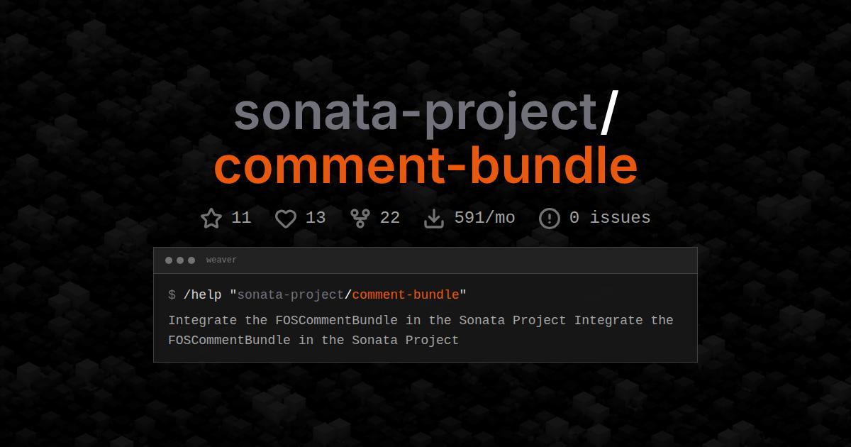 sonata-project/comment-bundle