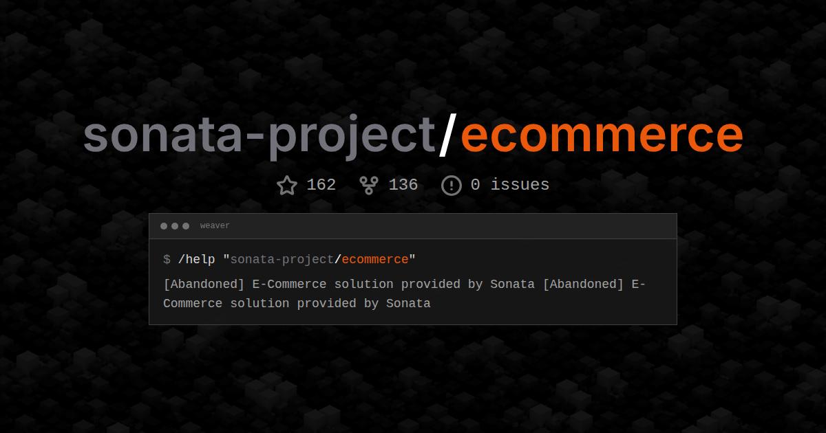 sonata-project/ecommerce