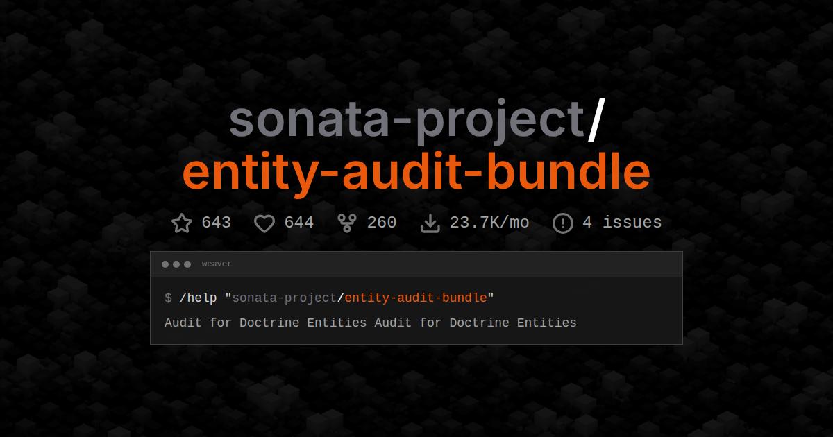 sonata-project/entity-audit-bundle