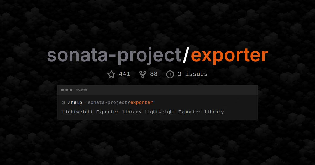 sonata-project/exporter