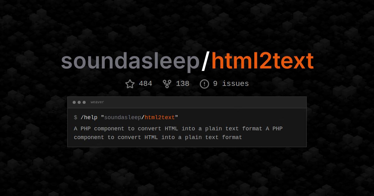 soundasleep/html2text