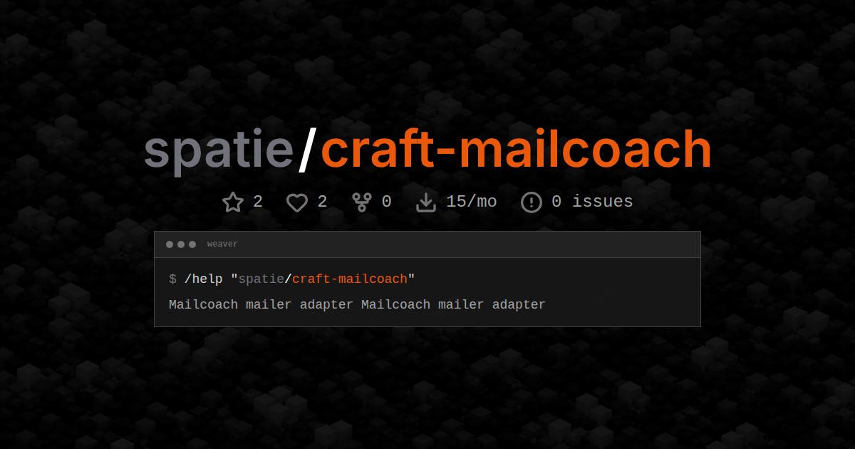 spatie/craft-mailcoach